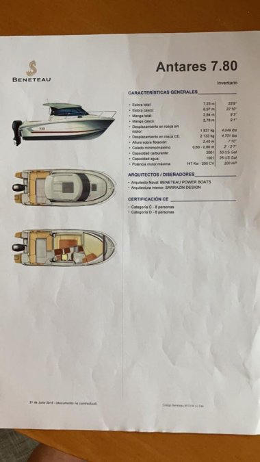 BENETEAU ANTARES 7.80 - 17